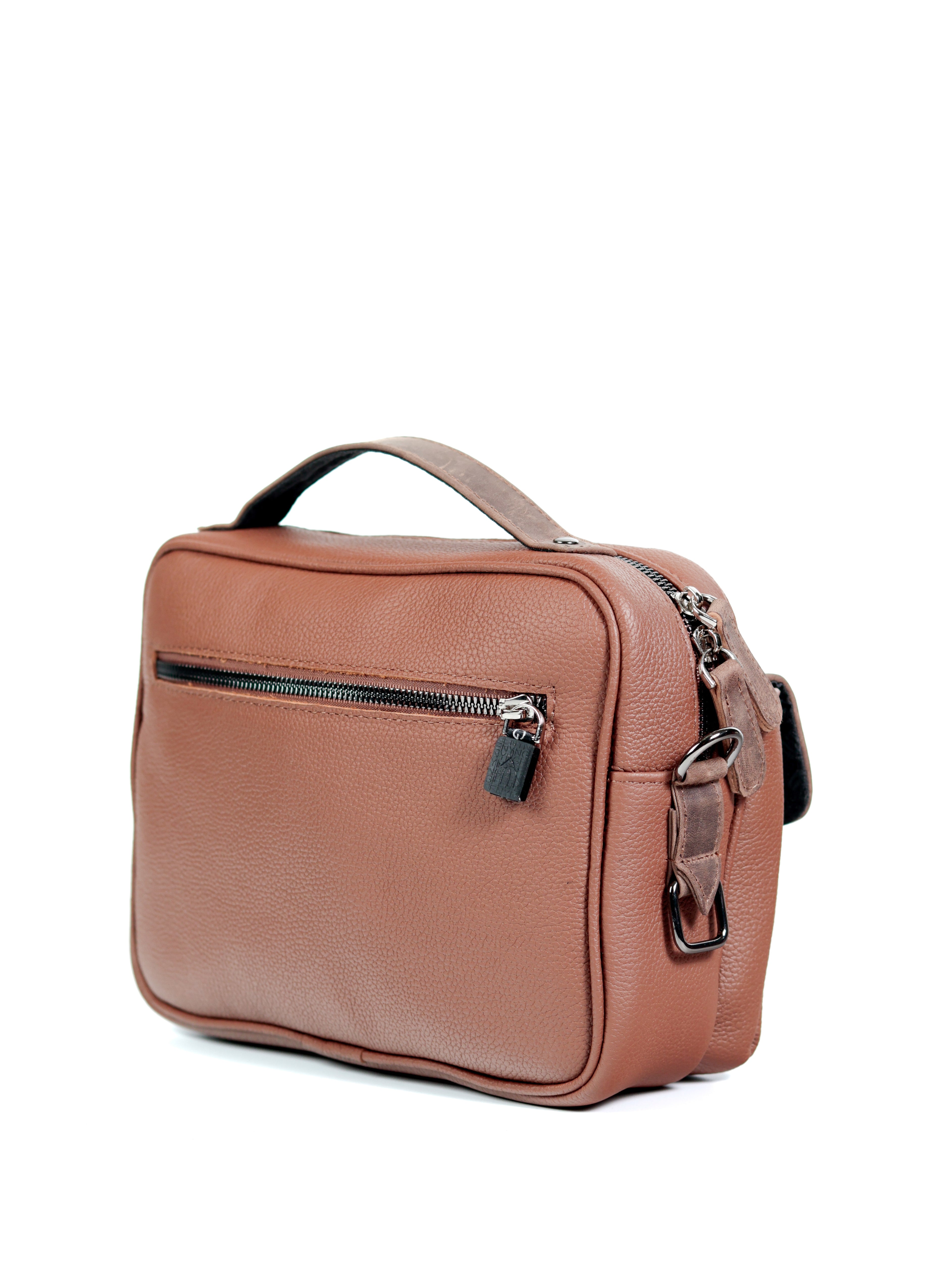 Raziel - Café - Mini Maletín/Crossbody