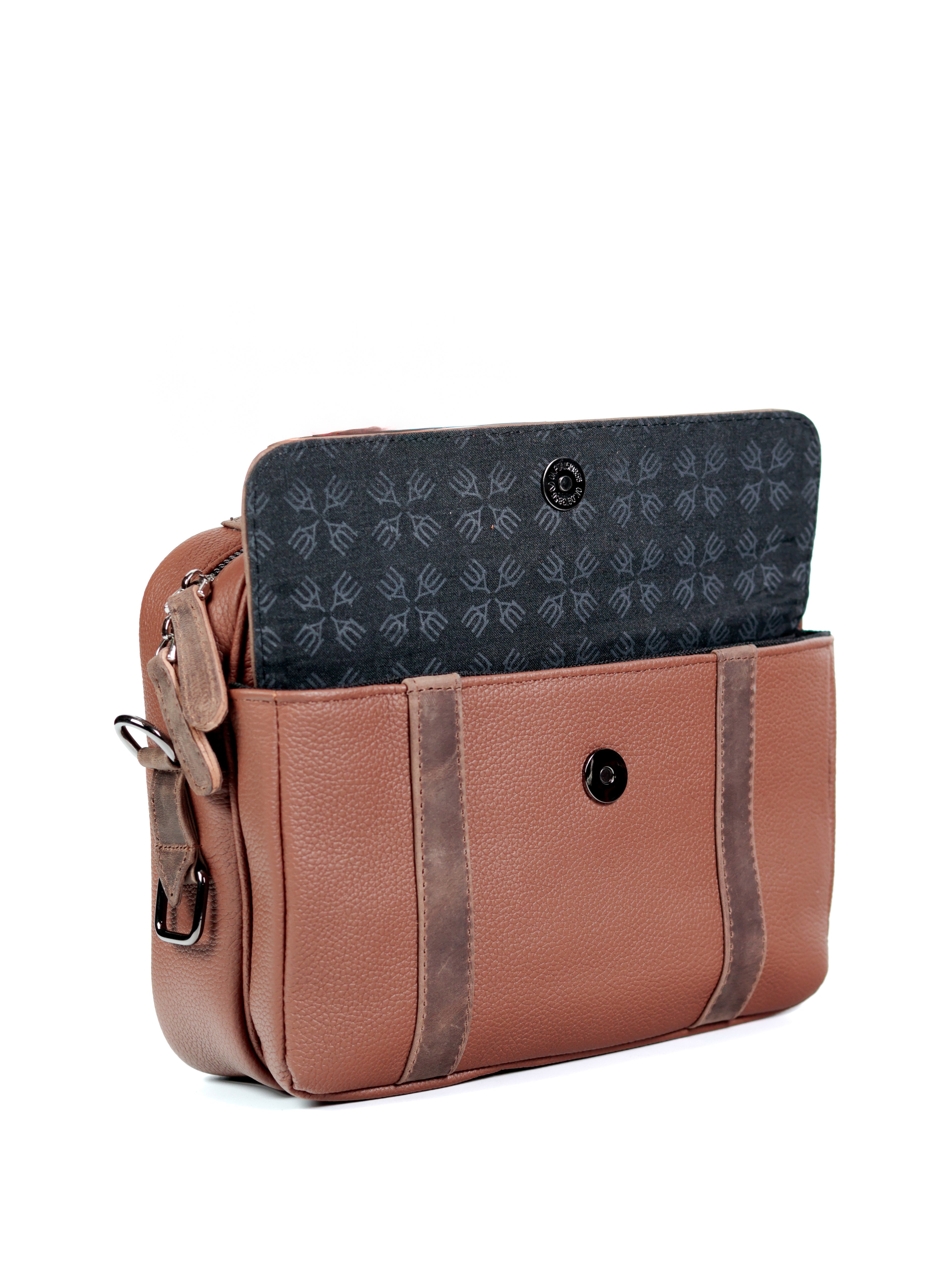 Raziel - Café - Mini Maletín/Crossbody