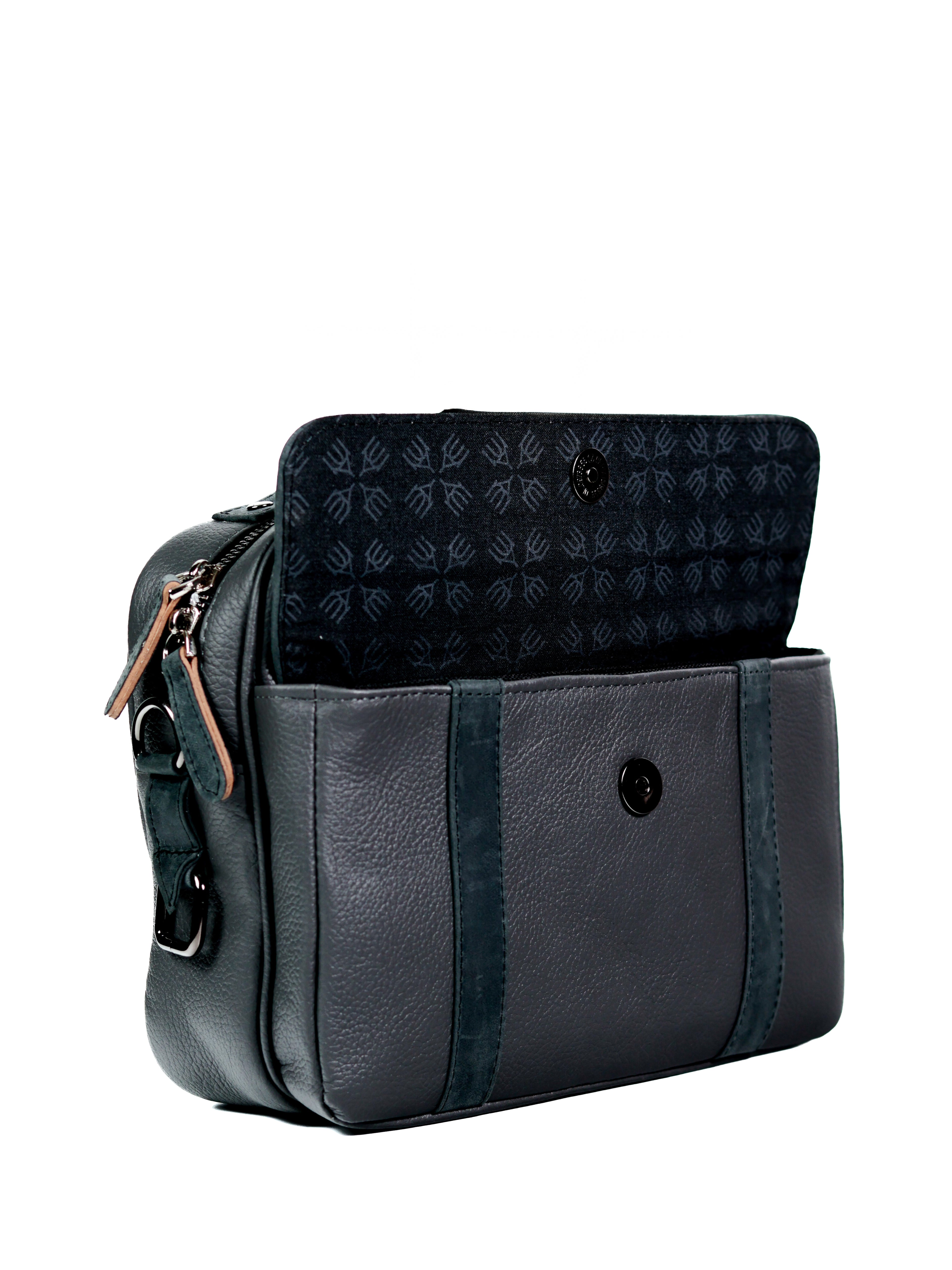 Raziel - Gris - Mini Maletín/Crossbody.