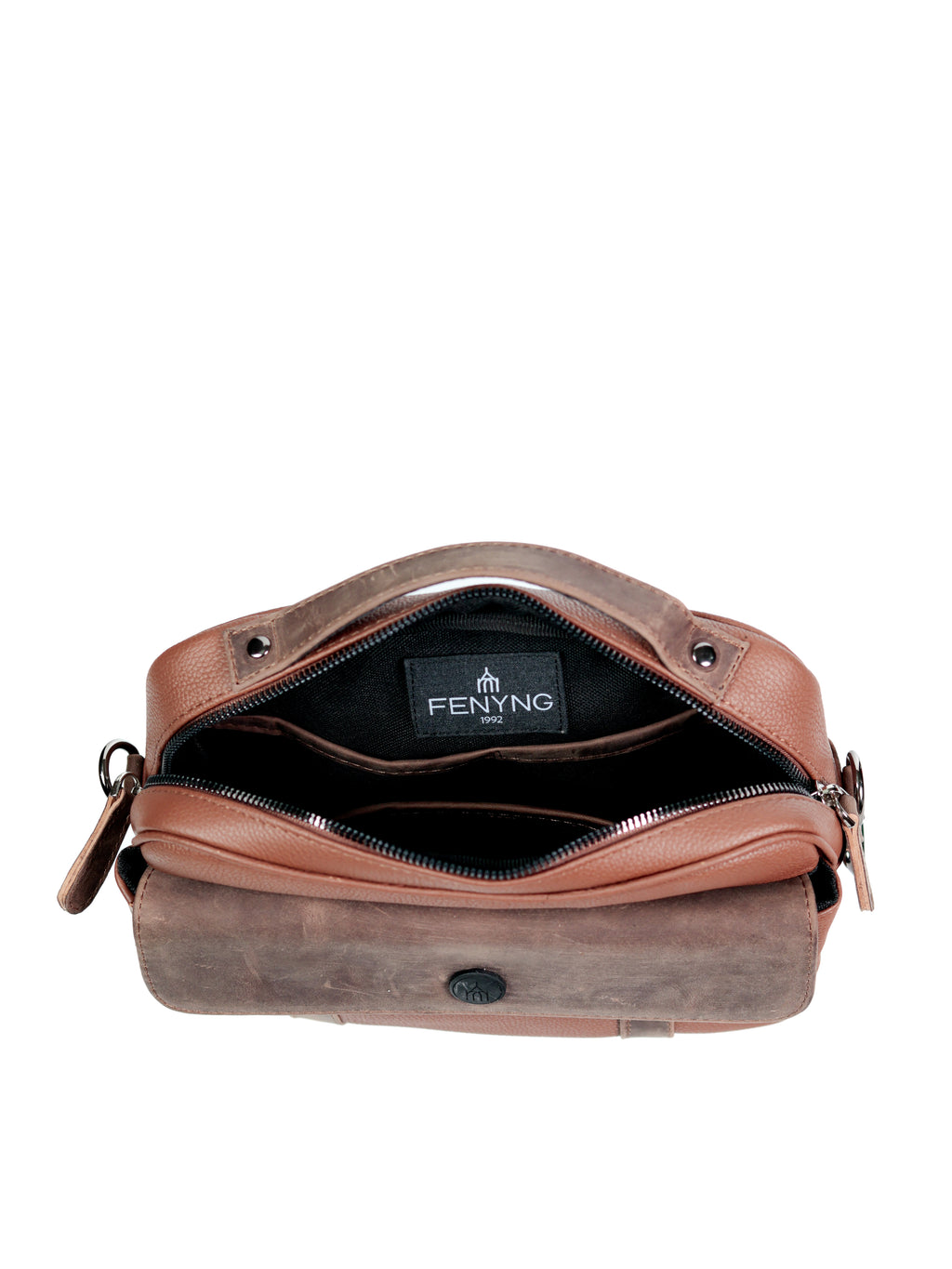 Raziel - Café - Mini Maletín/Crossbody